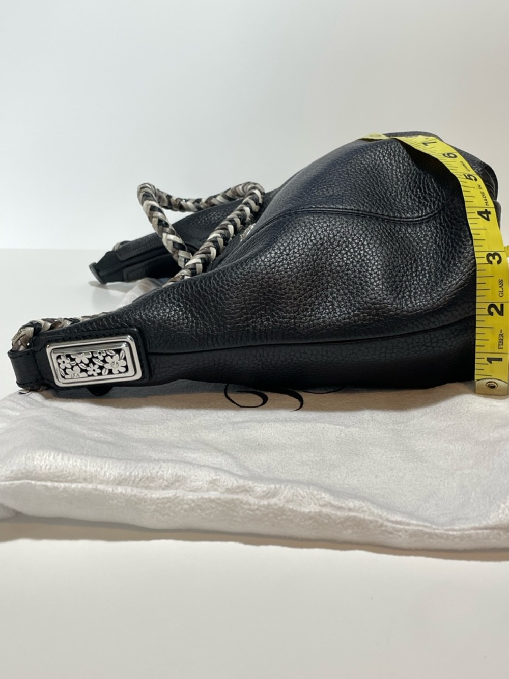 Brighton Black Leather Hobo Purse - Picture 6 of 15